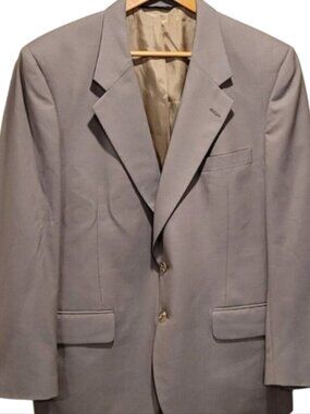 BURBERRYS Union Made Vintage Taupe Single Breasted Wool Blazer Suit Jacket